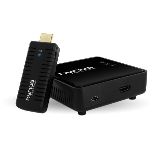 Nyrius Aries Prime Wireless Video HDMI Transmitter & Receiver for Streaming HD 1080p 3D Video & Digital Audio from Laptop, PC, Cable, Netflix, YouTube, PS4 to HDTV - NPCS549 (Pack of 2)