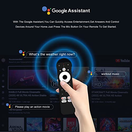 Google Certified Android 11.0 TV Box 2GB RAM 16GB ROM, Netflix 4K, Prime Video 4K, YouTube 4K, Disney+ 4K, 2.4G/5G WiFi, BT5.0, IR Remote Control, Media Player, Chromecast