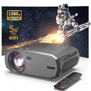 native 1080p 15000 lumens projector, wewatch portable 2.4g 5g projector with wifi and bluetooth mini movie projector, 200″ display 230 ansi lumens video projector for home outdoor, hdmi, vga, usb