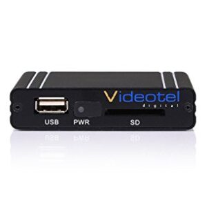 Videotel Digital VP70 LTE (Plus) Premium Industrial Grade Digital Signage Media Player, Auto Starts, Auto Plays & Auto Seamlessly Loops Video and Image Files, 24/7 for Rugged Use, Compact & Reliable