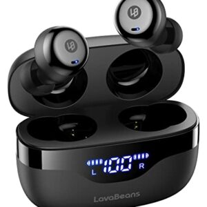 Wireless Earbuds, LavaBeans True Bluetooth In-ear Headphones 35H Playback with Power Display, IPX 8 Waterproof Touch Control Stereo Sound Earphone for Home Work Sports compatible with iPhone & Android