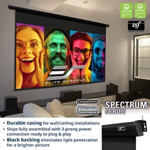 Elite Screens 150" Spectrum Electric Motorized Projector Screen Diag 16:9, 4K/8K Ready Drop Down