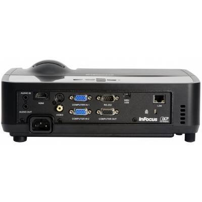 InFocus IN2124 3D Ready DLP Projector HDTV 1024x768 XGA 4000:1 3200 lumens 4:3 HDMI USB VGA Speaker Ethernet