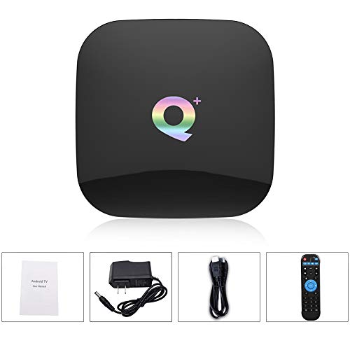 Android 9.0 TV Box 4GB RAM 64GB ROM, Q Plus Android Box H6 Quad-core WiFi 2.4GHz Support 6K H.265 HD 2.0 Ethernet