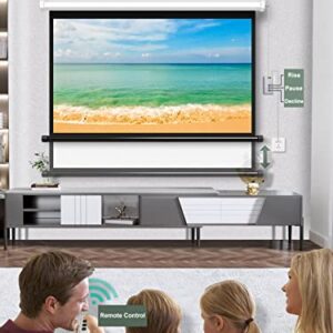 Home Theater 60 Inch Electric Projector Screen, 168° Portable Motorized Projection Screen, 4:3 16:9 3D 4K HD Movie Screens with Remote Control, Wall/Ceiling Mount (Size : Aspect Ratio 16:9)