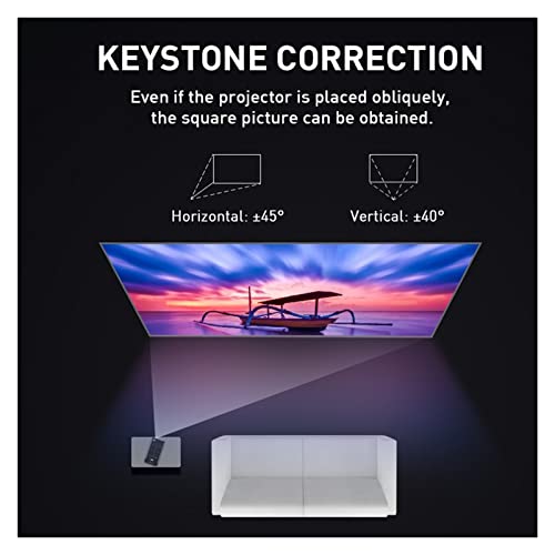 Mini Mobile Projector 3D Portable HD Projector Laser 5000 Battery Touch Key Projector (Color : P09II 2G and 16G, Size : US Plug)