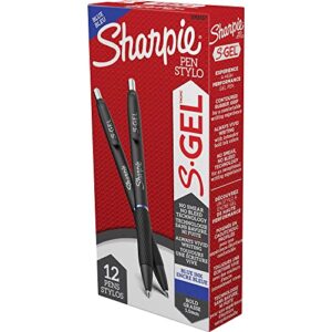 sharpie s-gel gel pens, bold point (1.0mm), blue ink gel pen, 12 count