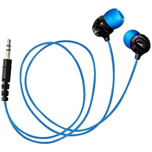 h2o audio surge s+ waterproof sport short cord headphones for swimming and underwater activities | in-ear sweatproof, dustproof, water-resistant noise cancelling earbuds for ipods and mp3 players