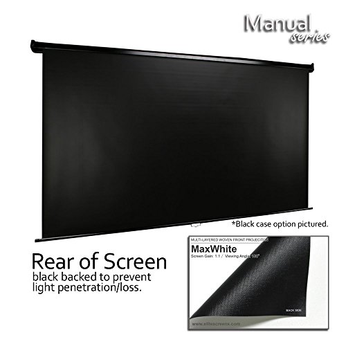 Elite Screens Manual Series, 120-INCH 16:9, Pull Down Manual Projector Screen with AUTO LOCK, Movie Home Theater 8K / 4K Ultra HD 3D Ready, 2-YEAR WARRANTY, M120UWH2