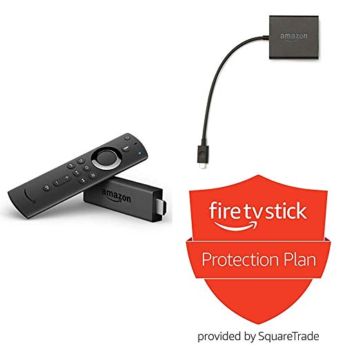 Fire TV Stick with all-new Alexa Voice Remote bundle - includes Ethernet Adapter and 2-Year Protection Plan