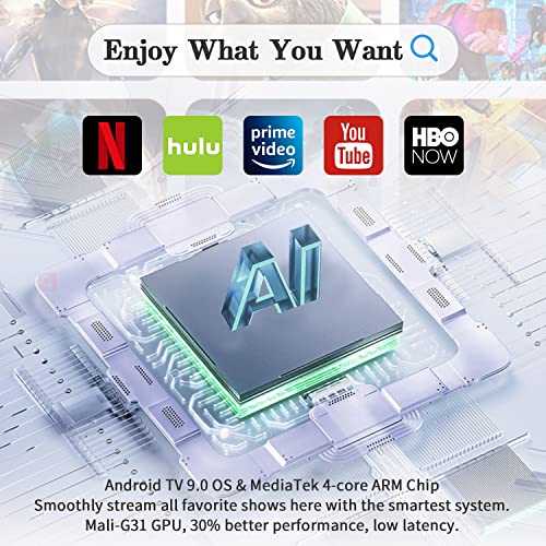 4K Support Mini Projector WiFi and Bluetooth, Native 1080p LED Projector Outdoor Portable Home Theater, Android 9.0 with Apps Wireless Casting, Auto Keystone Projectors Support TV Stick/PPT/DVD/Laptop