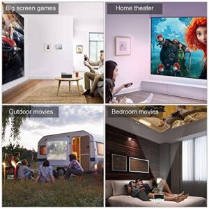 HD 1080p Wireless Projector, Android System Smart WiFi Movie Projector 9000lm for Home Office Gaming, Airplay, Projectors with Bluetooth, 10W Speaker, Compatible w/ HDMI Phone DVD Roku Fire Stick