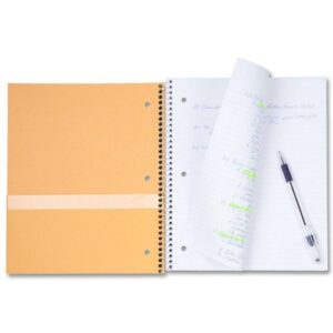 Five Star Spiral Notebook + Study App, 5 Subject, College Ruled Paper, 11" x 8-1/2", 200 Sheets, Black, 1 Count (72081)