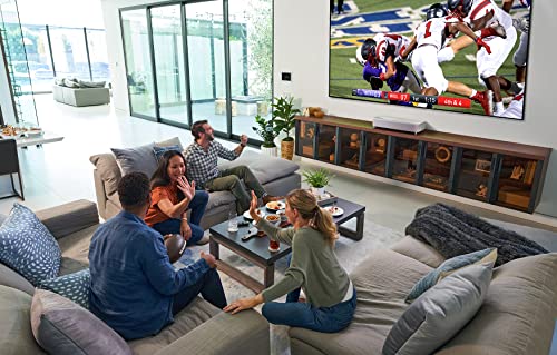 2022 New Upgrade Epson EpiqVision Ultra LS800 Ultra Short Throw 3-Chip 3LCD Smart Streaming Laser Projector, 4,000 Lumens, 4K PRO-UHD, HDR, 150", Android TV, 2.1ch Yamaha Built-in Speakers - Black