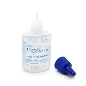 Dritz Fray Check Liquid, 3/4 Fluid-Ounce, 1 Count, Clear Seam Sealant, 0.75, 7 Fl Oz