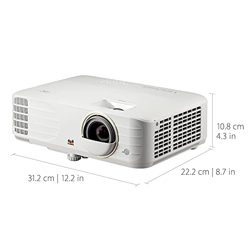 ViewSonic (PX748-4K) 4K UHD Projector with 4000 Lumens 240 Hz 4.2ms HDR Support Auto Keystone Dual HDMI and USB-C for Home Theater Day and Night, Stream Netflix with Dongle