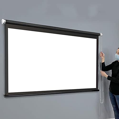 TOCTUS Indoor Projector Screen 60 Inch, Home Cinema HD Projector Screen Curtain Pull Down, Manual Movie Screen Portable Format 4: 3/16: 9, Hanging Screen for Office Projector ( Size : 60inch 16:9 )