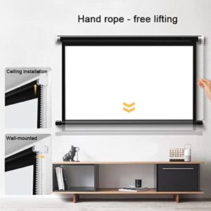 TOCTUS Indoor Projector Screen 60 Inch, Home Cinema HD Projector Screen Curtain Pull Down, Manual Movie Screen Portable Format 4: 3/16: 9, Hanging Screen for Office Projector ( Size : 60inch 16:9 )