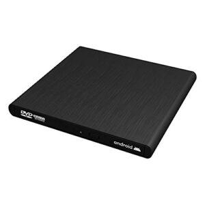 archgon external cd dvd drive support android tv, smartphone, tablet and projector | free android app available | windows 10 and mac compatible | model stream mini pro