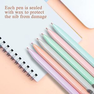 Yuimion 12Pcs Ballpoint Pen Retractable Pens Comfortable Writing Pens Gift Pens for Journaling Black Ink Medium Point 1.0 mm for school and office supplies