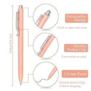 Yuimion 12Pcs Ballpoint Pen Retractable Pens Comfortable Writing Pens Gift Pens for Journaling Black Ink Medium Point 1.0 mm for school and office supplies