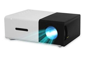 mini projector portable indoor/outdoor 1080p led projector for home cinema theater movie projectors support hdmi, av, usb input laptop pc smartphone pocket projector for party great gift (black)