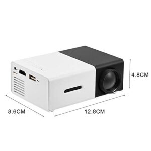 Mini Projector Portable Indoor/Outdoor 1080P LED Projector for Home Cinema Theater Movie Projectors Support HDMI, AV, USB Input Laptop PC Smartphone Pocket Projector for Party Great Gift (Black)