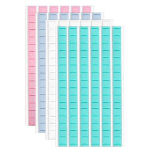 408 pcs adhesive sticky tack putty, removable putty non-toxic mounting putty reusable wall safe tack putty for wall hanging pictures poster museum, cleaning, nail (white, pink, green, blue)
