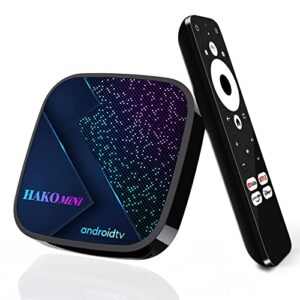 android tv box 11.0, hakomini 2gb 16gb smart tv box netflix google certified, amlogic s905y4 media player support 2.4g 5g wifi ultra hd 4k/ hdr/ 2*usb 2.0/ bt 5.0 with remote, chromcast built-in