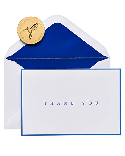 Papyrus Thank You Cards with Envelopes, Navy (16-Count)