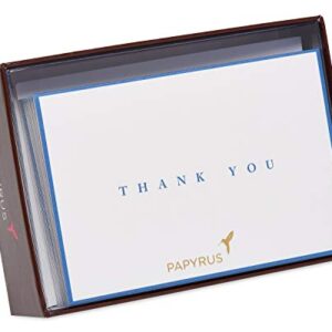 Papyrus Thank You Cards with Envelopes, Navy (16-Count)