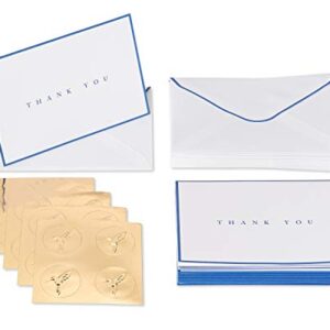 Papyrus Thank You Cards with Envelopes, Navy (16-Count)