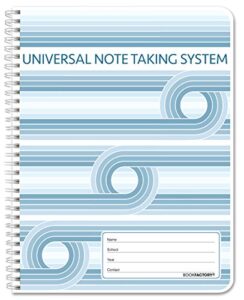 bookfactory universal note taking system (cornell notes) / notetaking notebook – 120 pages, 8 1/2″ x 11″ – wire-o (log-120-7cw-a(universal-note))