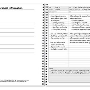 BookFactory Universal Note Taking System (Cornell Notes) / NoteTaking Notebook - 120 Pages, 8 1/2" x 11" - Wire-O (LOG-120-7CW-A(Universal-Note))