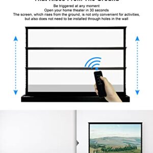 VIVIDSTORM-Projector Screen S 110 inch Portable Folding Stand Indoor Tension Floor Screen 4k HD White Cinema, 4K/3D/UHD Gaming/Home Cinema,Compatible with Normally Projector,VSDSTW110H