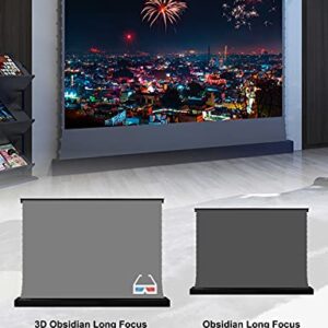 VIVIDSTORM-3D Long Focus Ambient Light Rejecting Screen Material, Motorized Floor-Rising Projection Screen,Compatible with Lumen up to 1800ANSI of Normally Projector,VSDSTALR120H-3D