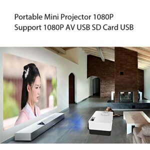 HGVVNM Mini Home Projector Support 1080P AV USB SD Card USB Portable Projector