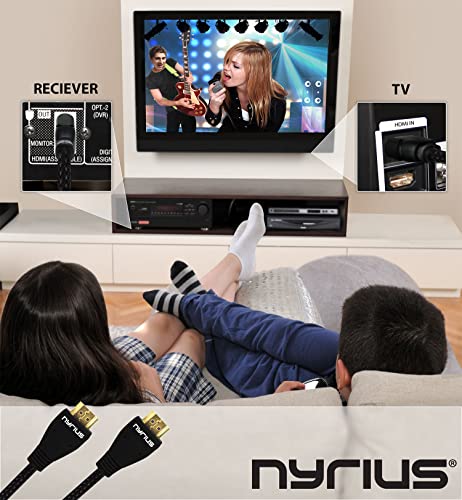 Nyrius Aries Prime Wireless Video HDMI Transmitter & Receiver for HD 1080p Video Streaming with Bonus HDMI Cable