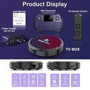 Android TV Box 12.0 2GB 16GB WiFi 6 2.4G 5.8G TV Box Android 2022 H618 Chip Support 4K 6K HDR10 BT5.0 USB 2.0 with Mini Backlit Keyboard