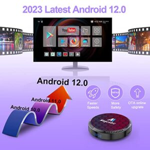 Android TV Box 12.0 2GB 16GB WiFi 6 2.4G 5.8G TV Box Android 2022 H618 Chip Support 4K 6K HDR10 BT5.0 USB 2.0 with Mini Backlit Keyboard