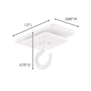 Command 17008-ES Ceiling 9 Hooks, 12 Foam Strips per, White