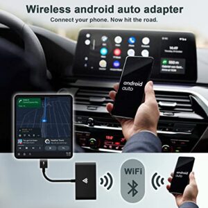 Android Auto Wireless Adapter Akcord A2A Dongle, fit for Cars and Stereo Systems That Support Wired Android Auto, Plug & Play Connect wirelessly Easy Setup, No Cord No Problem, for Android Phones