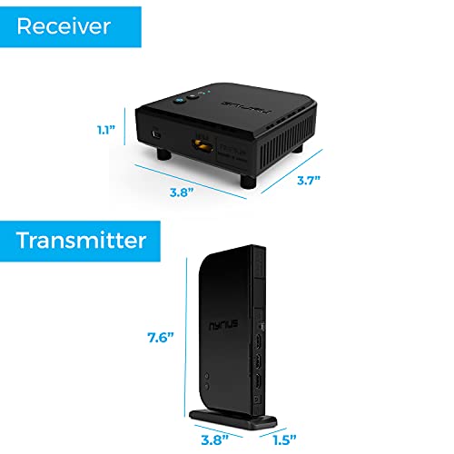 Nyrius Aries Home+ Wireless HDMI 2X Input Transmitter & Receiver for Streaming HD 1080p 3D Video and Digital Audio from Cable Box, Satellite, Bluray, DVD, PS4, PS3, Laptops, PC (NAVS502)