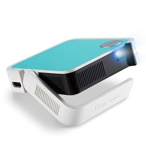 viewsonic m1 mini+ smart ultra portable led projector with bluetooth jbl speakers, usb type c, automatic vertical keystone, built-in battery and 1080p support (m1miniplus) (renewed)