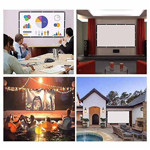 LIUZH Projector Screen Portable Proyector 60/100/ 120 Inch 16:9,Polyester Outdoor Movie Screen for Travel Home Theater (Color : 100 inch)