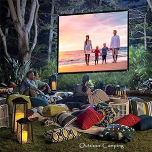 LIUZH Projector Screen Portable Proyector 60/100/ 120 Inch 16:9,Polyester Outdoor Movie Screen for Travel Home Theater (Color : 100 inch)