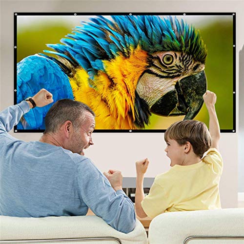 LIUZH Projector Screen Portable Proyector 60/100/ 120 Inch 16:9,Polyester Outdoor Movie Screen for Travel Home Theater (Color : 100 inch)