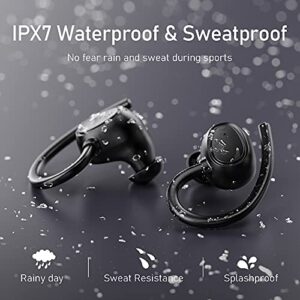 Wireless Earbud, Bluetooth 5.1 Headphones Sport Wireless Bluetooth Earphones in Ear Noise Cancelling Earbud with Mic Deep Bass, Earhooks Ear Buds IP7 Waterproof 48H Headset for Running Gym[2022 New]