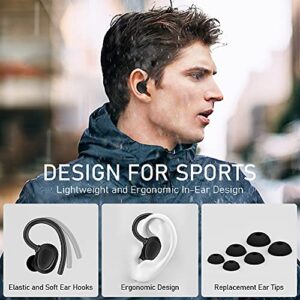 Wireless Earbud, Bluetooth 5.1 Headphones Sport Wireless Bluetooth Earphones in Ear Noise Cancelling Earbud with Mic Deep Bass, Earhooks Ear Buds IP7 Waterproof 48H Headset for Running Gym[2022 New]