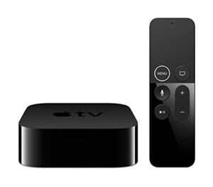 apple tv 32gb 1080p hd streaming media player with dolby digital and voice search by asking the siri remote (4th generation), black (renewed)